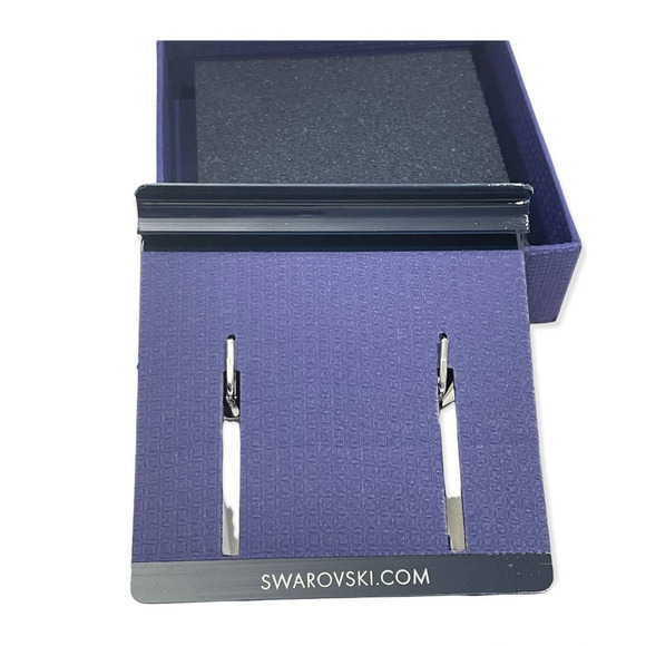 Swarovski Bella Blue earrings Rhodium plated - Picture 2 of 7